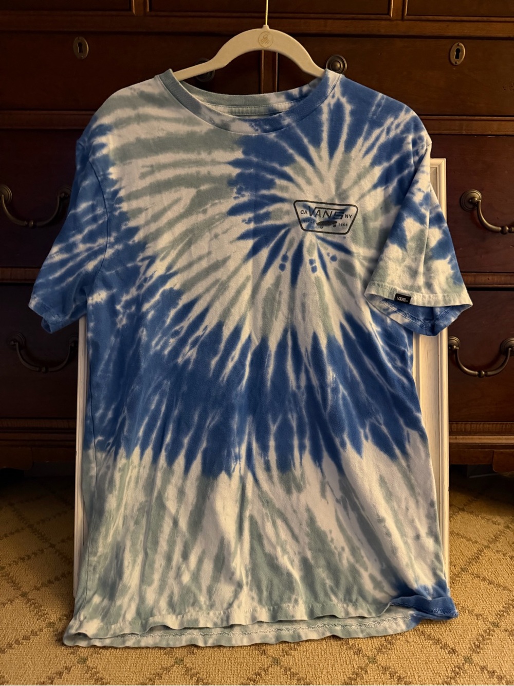 Vintage Van’s tie dye swirl T-shirt w logo L